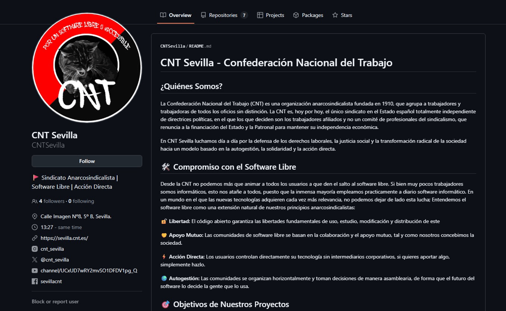 Imagen de 'Colaborador de software libre en CNT Sevilla'